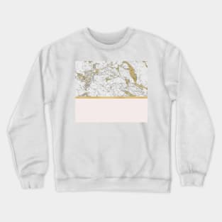 Riviera golden blush marble Crewneck Sweatshirt